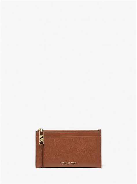 porta cartões michael kors|Pebbled Leather Card Case .